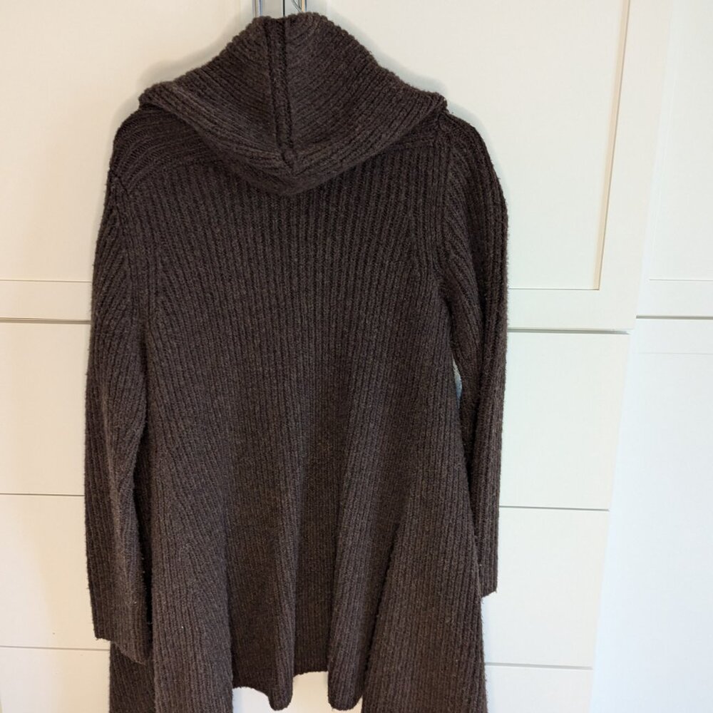 Eileen Fisher Longline Hooded Cardigan - Picture 2 of 3